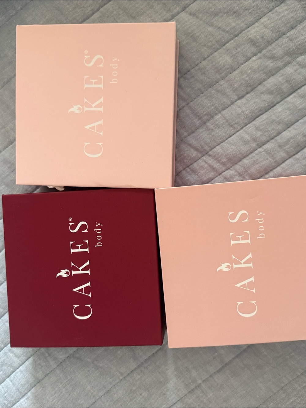 CAKE'S Body Bra Storage Boxes — Blush Pink & Burgundy